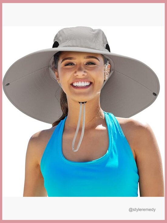 Wide Brim Sun Hat UPF50+ Waterproof Bucket Hat for Fishing Hiking Camping main image 7